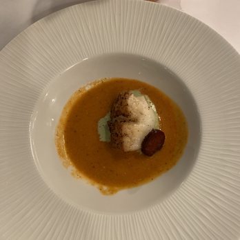 The Reef - Chef Ben's Seared Diver Scallop in tomato garlic purée - Seafood Near Me - Newport, Rhode Island The Reef - Chef Ben's Seared Diver Scallop in tomato garlic purée - Seafood Near Me - Newport, Rhode Island