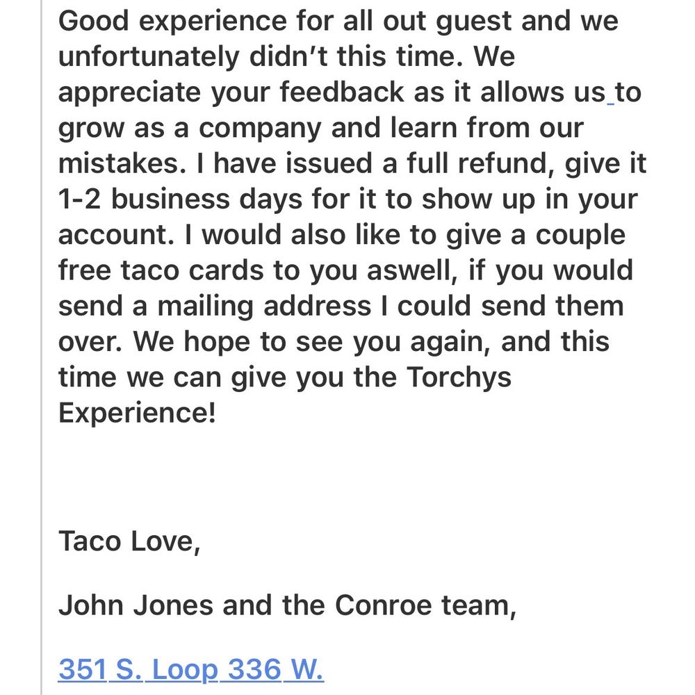 Torchy's Tacos - The lies shared by the leadership! - Tacos Near Me - Conroe, Texas Torchy's Tacos - The lies shared by the leadership! - Tacos Near Me - Conroe, Texas