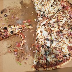 Antonino’s Pizza - Pizza box is wet. Pizza not cooked enough