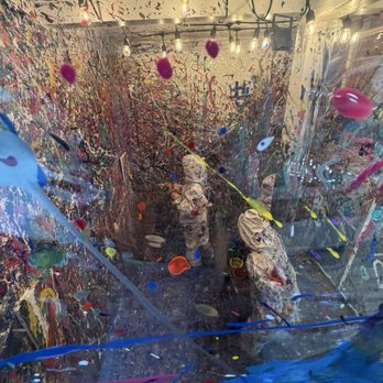 Purple Planet Creative Space - Splatter painting in action - Summer Camps Near Me - Santa Clarita, California