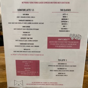 Happy Cat Cafe - Coffee menu - Coffee & Tea Near Me - Grand Rapids, Michigan