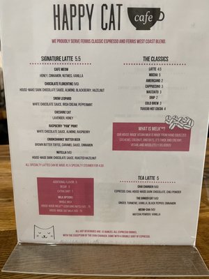 Menu photo 1 Happy Cat Cafe Grand Rapids, MI