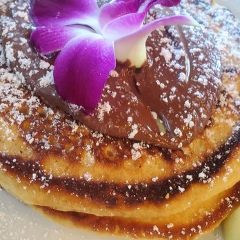 Bistro Cafe - Pancakes with Fruta and Nutella - Breakfast & Brunch Near Me - Miami, Florida Bistro Cafe - Pancakes with Fruta and Nutella - Breakfast & Brunch Near Me - Miami, Florida