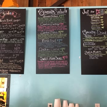 Cravings Bistro - Menu behind counter (May 2016) - Salad Near Me - Pleasant Grove, Utah
