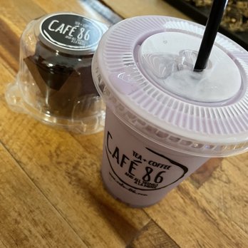 Cafe 86 - Ube latte & Ube truffle - Desserts Near Me - Artesia, California