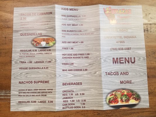 Menu photo 8 Las Brazas Taqueria Lafayette, IN Menu photo 8 Las Brazas Taqueria Lafayette, IN