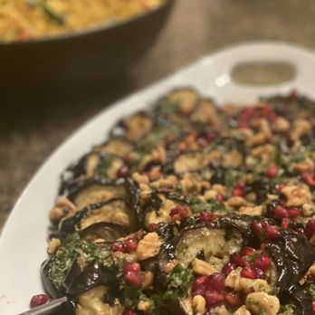 bon meez - Roasted Eggplant - pomegranate / walnuts / herbs - Personal Chefs Near Me - Dripping Springs, Texas bon meez - Roasted Eggplant - pomegranate / walnuts / herbs - Personal Chefs Near Me - Dripping Springs, Texas