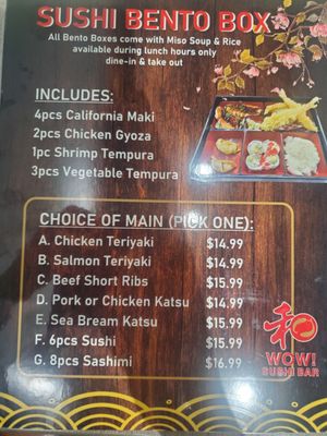 Menu photo 5 Wow Sushi Bar Toronto, ON
