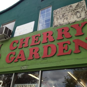 Cherry Garden Market - the sign for cherry garden - Grocery Near Me - West Hollywood, California