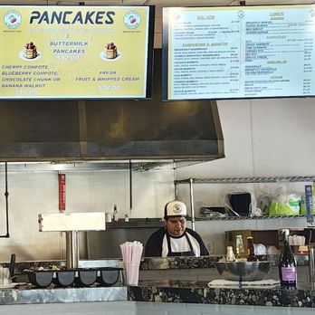 Cherries & Batter Breakfast Cafe - Service counter and menu screens - Pancakes Near Me - San Diego, California Cherries & Batter Breakfast Cafe - Service counter and menu screens - Pancakes Near Me - San Diego, California