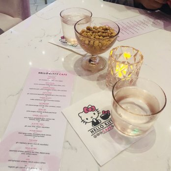 Hello Kitty Cafe - Water and corn nuts - Cafes Near Me - Irvine, California