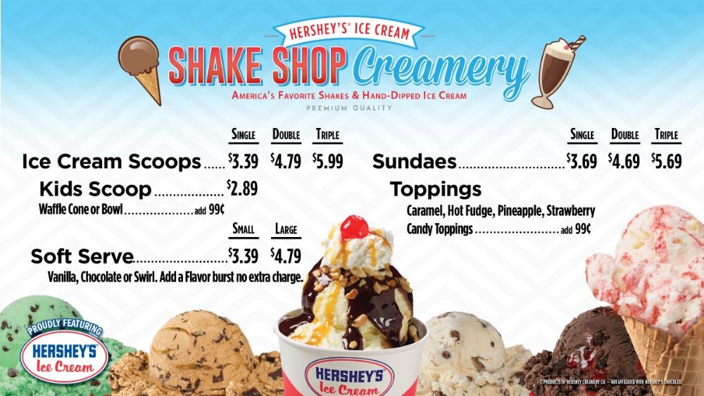 HERSHEY’S SHAKE SHOP Updated October 2024 410 Four Seasons Town