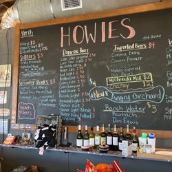 Howie’s Hideout - Beer menu
