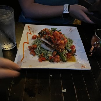 Stacks Bar & Grill - Blackened mahi mahi with pesto risotto - Bars Near Me - Valparaiso, Indiana