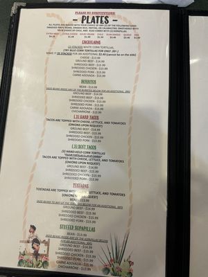 Menu photo 1 La Dos Gringas Belen, NM