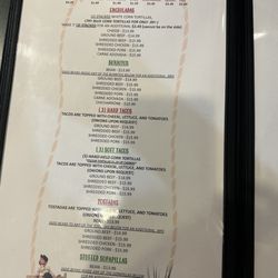 La Dos Gringas - Menu