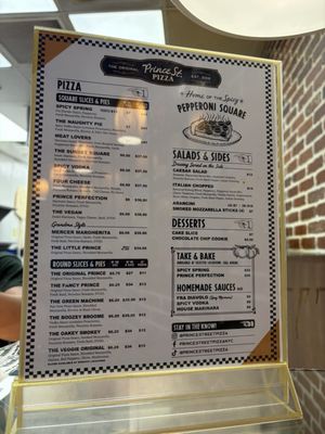 Menu photo 1 Prince Street Pizza Tempe, AZ Menu photo 1 Prince Street Pizza Tempe, AZ