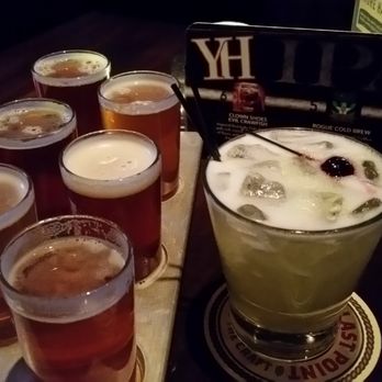 Yard House - IPA beer flight and...whatever my friend ordered LOL - Bars Near Me - Dedham, Massachusetts Yard House - IPA beer flight and...whatever my friend ordered LOL - Bars Near Me - Dedham, Massachusetts