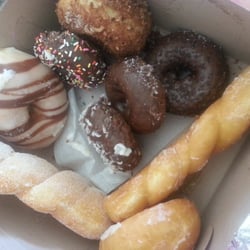 Plaza Doughnuts - Donuts that were left from a dozen. .. Coffee donut was my favorite