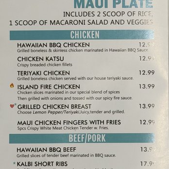 Maui Hawaiian Grill - Menu - Fast Food Near Me - Indianapolis, Indiana Maui Hawaiian Grill - Menu - Fast Food Near Me - Indianapolis, Indiana