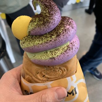 Somisomi - Matcha Ube swirl - $5.95 - Desserts Near Me - Cupertino, California