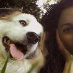 My fur baby, Sasha and I