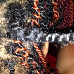 Bili's Hair Braiding - scalp slippage and extreme poofing of natural hair from failure to properly integrate into twist