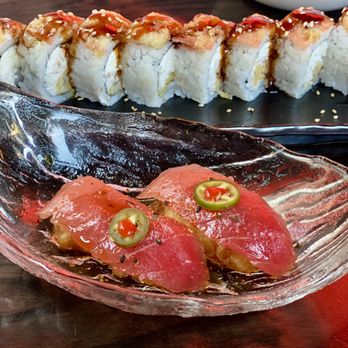 Blue Sushi Sake Grill - Tuna bomb speciality nigiri - Sushi Bars Near Me - Dallas, Texas Blue Sushi Sake Grill - Tuna bomb speciality nigiri - Sushi Bars Near Me - Dallas, Texas
