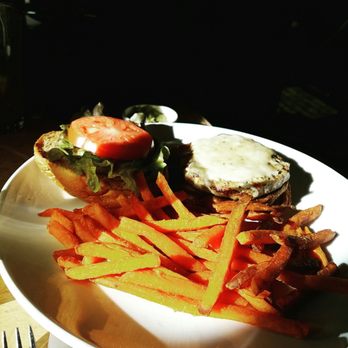 The Commons - Turkey burger and sweet potato fries - American Near Me - Stone Mountain, Georgia The Commons - Turkey burger and sweet potato fries - American Near Me - Stone Mountain, Georgia