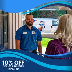 Rooter Hero Plumbing & Air - 10% OFF Senior and Military Discount. Contact us today to take advantage of this discount and experience exceptional plumbing services!