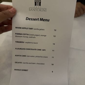 Cafe Santorini - Dessert menu @jhennybventures (ig/tiktok) - Italian Near Me - Pasadena, California
