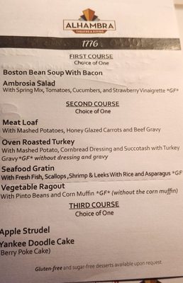 Menu photo 1 Alhambra Theatre & Dining Jacksonville, FL