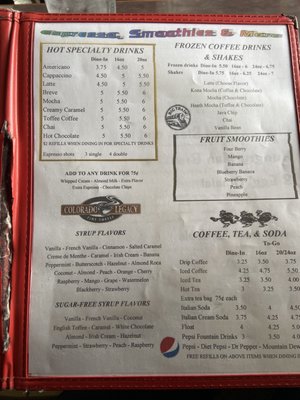 Menu photo 3 Main Street Cafe Rangely, CO