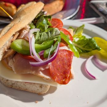 Rocco's Little Chicago - 1/2 Italian Prosciutto Tky Pep Mozz Prov $10.99 Lunch Spec w1/2 Salad $15.49 (saves $1) to 4PM. Baguette is best 1/2026 - Pizza Near Me - Tucson, Arizona Rocco's Little Chicago - 1/2 Italian Prosciutto Tky Pep Mozz Prov $10.99 Lunch Spec w1/2 Salad $15.49 (saves $1) to 4PM. Baguette is best 1/2026 - Pizza Near Me - Tucson, Arizona