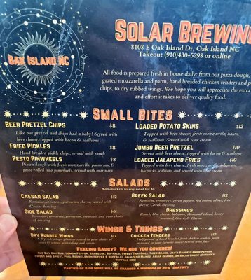 Menu photo 5 Solar Brewing Company Oak Island, NC Menu photo 5 Solar Brewing Company Oak Island, NC