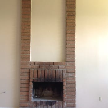 Fireplace Improvements - Here is how the fireplace looked before our remodel. Debbie H. - Fireplace Services Near Me