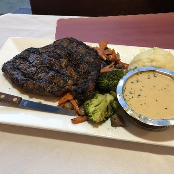 Addys BBQ - Rib-Eye Steak with Mash potatoes and grilled veggies - Barbeque Near Me - Elmont, New York Addys BBQ - Rib-Eye Steak with Mash potatoes and grilled veggies - Barbeque Near Me - Elmont, New York