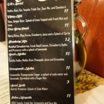 Leonardo's Italian Grille - Cocktail menu - Pizza Near Me - Romulus, Michigan