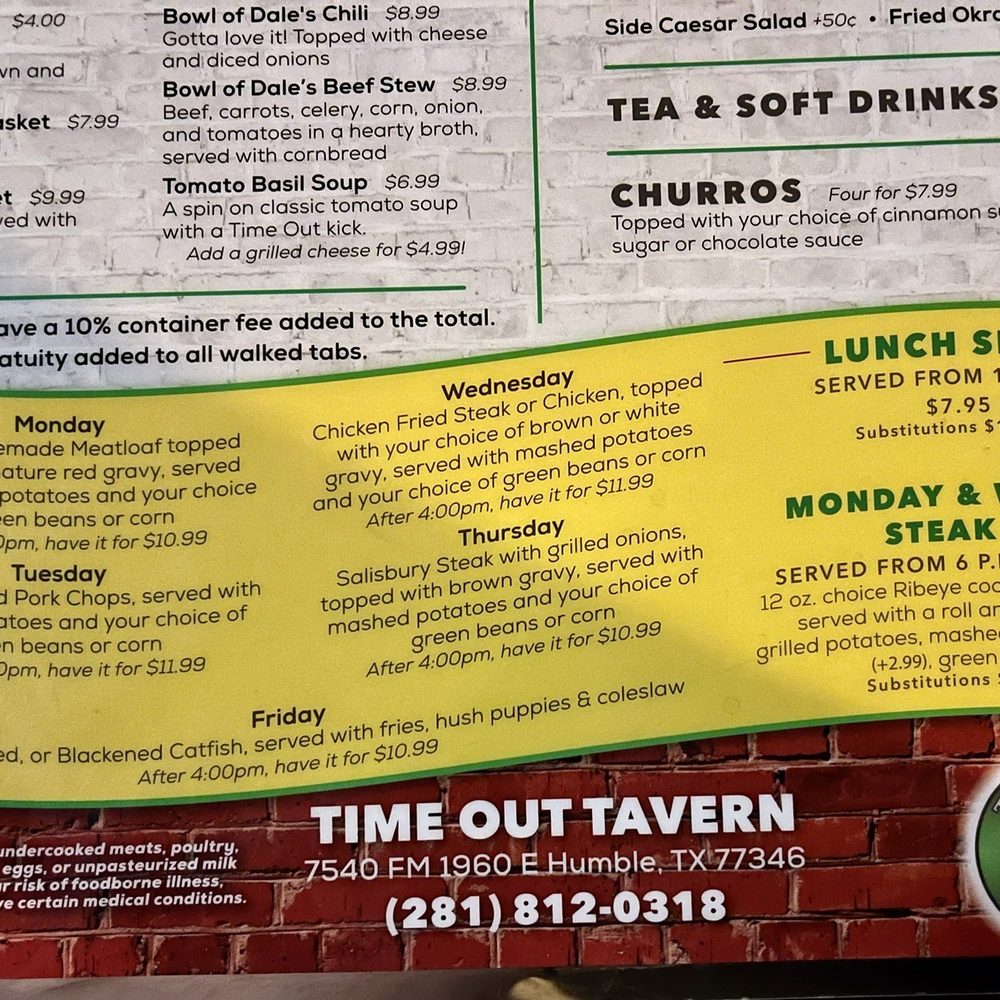 Daily lunch specials! Daily lunch specials!