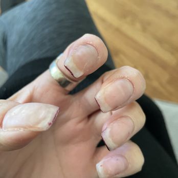 Santorini Nail Lounge - Technician refused to remove all color before applying fill - Nail Salons Near Me - Marietta , Georgia Santorini Nail Lounge - Technician refused to remove all color before applying fill - Nail Salons Near Me - Marietta , Georgia