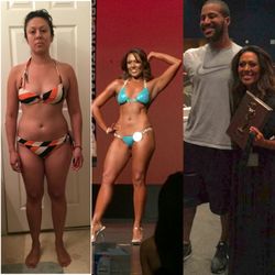 VIP Fitness - 150lbs on the left 123lbs, and won 1st and 4th place, on my first competition. All thanks to Reggie.
