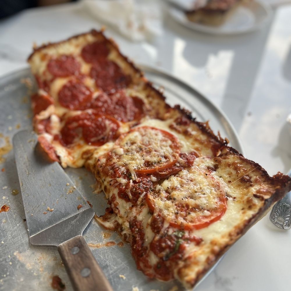Fuji & Vi's - a slice of pepperoni pizza - Pizza Near Me - Pasadena, California