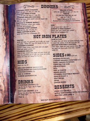 Menu photo 5 Horseshoe Grill Eureka Springs, AR