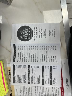 Menu photo 1 Bella Pizzeria Shirley, NY