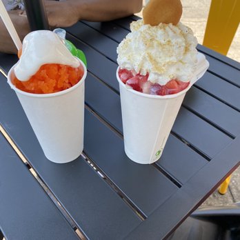 Ice Queens - Blood orange with Marshmallow and Strawberry Shortcake - Shaved Ice Near Me - Baltimore, Maryland