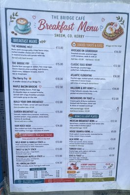 Menu photo 1 Riverside Coffee Shop Sneem, KY Menu photo 1 Riverside Coffee Shop Sneem, KY