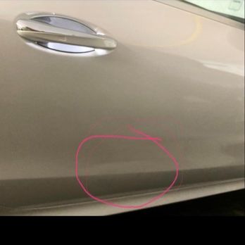 Sharp Dent - Looks like a dent, but we discovered it was a full side swipe. - Mobile Dent Repair Near Me