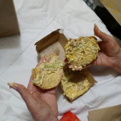 McDonald's - Big Mac fry and a drink. I mean look at the sauce look in the tray. And I opened it up picked up the burger it just fell off into the box