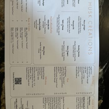Husk Savannah - Drink menu - Southern Near Me - Savannah, Georgia Husk Savannah - Drink menu - Southern Near Me - Savannah, Georgia