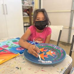 Picasso Art Studio - Art class at Picasso art studio: Clay art on ceramic plate